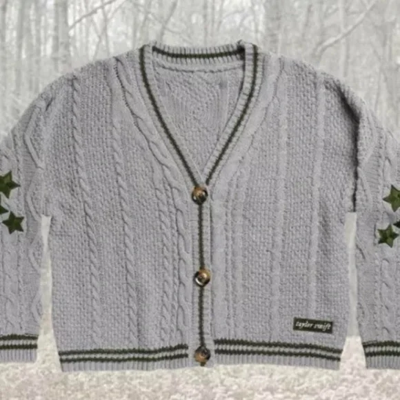 holiday - 即完★holiday★mix knit cardigan Taylor Swift | Sweaters | Diso Do Not Buy Taylor Swift Gray